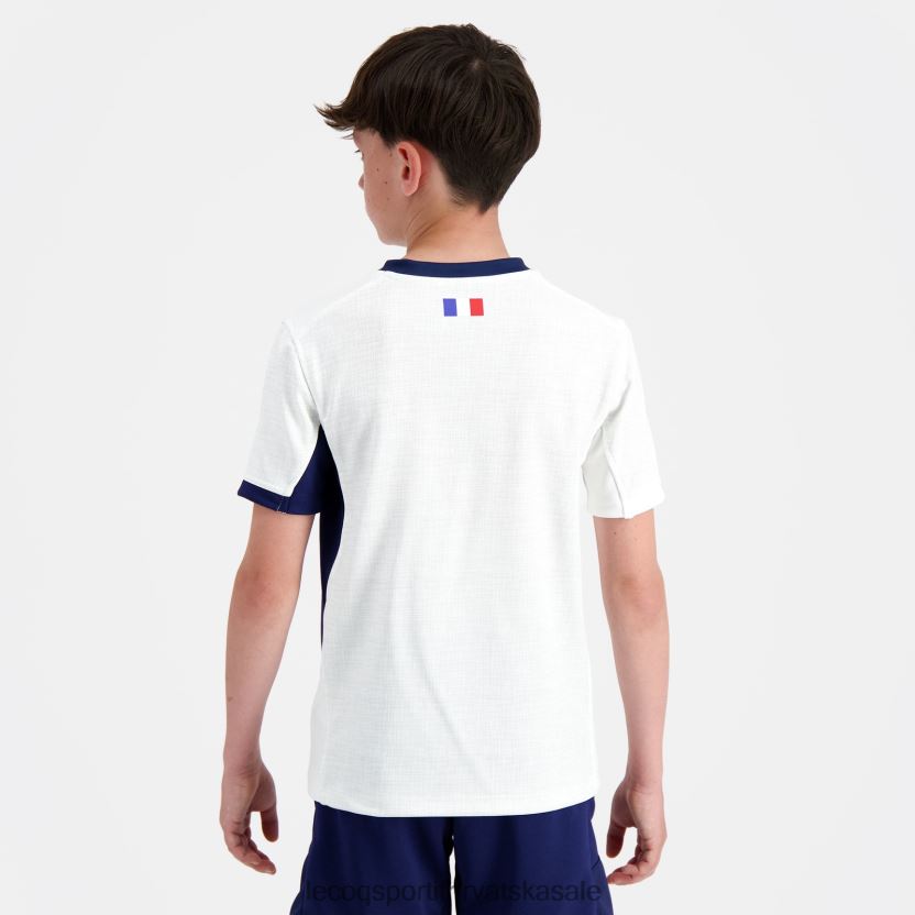 Le Coq Sportif replika dresa XV de France - Svjetsko prvenstvo u ragbiju 2023 bijeli djece 840R4L695 odjeća