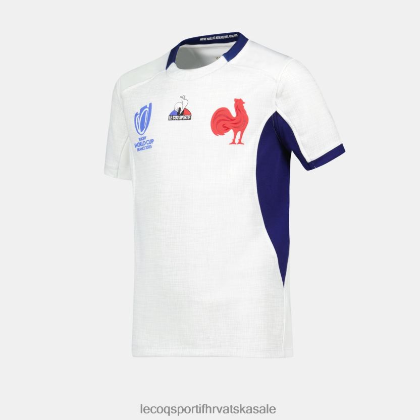 Le Coq Sportif replika dresa XV de France - Svjetsko prvenstvo u ragbiju 2023 bijeli djece 840R4L695 odjeća