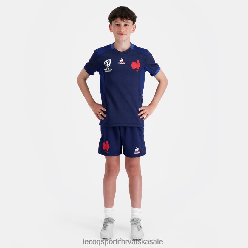 Le Coq Sportif replika dresa xv de france - Svjetsko prvenstvo u ragbiju 2023. plava djece 840R4L694 odjeća