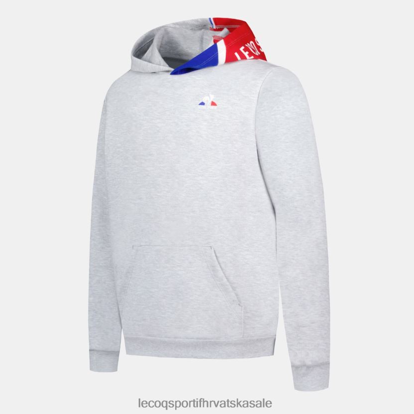 Le Coq Sportif majica s kapuljačom siva djece 840R4L393 odjeća