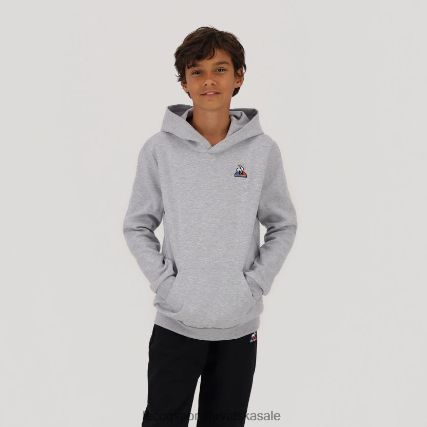 Le Coq Sportif majica s kapuljačom siva djece 840R4L669 odjeća