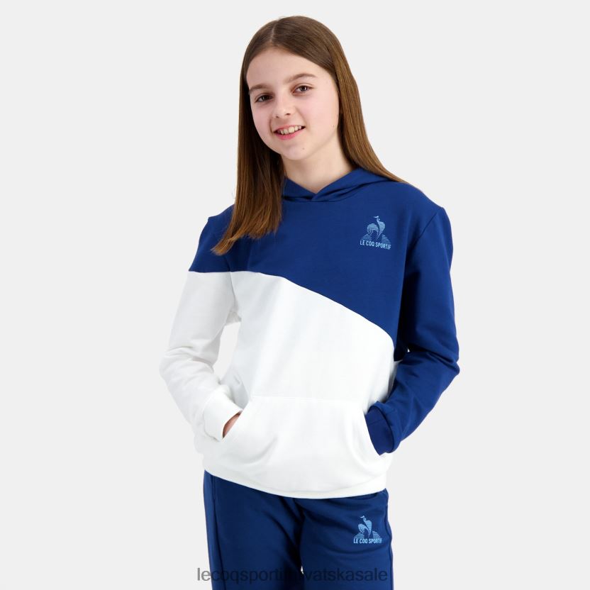 Le Coq Sportif plava majica s kapuljačom djece 840R4L395 odjeća