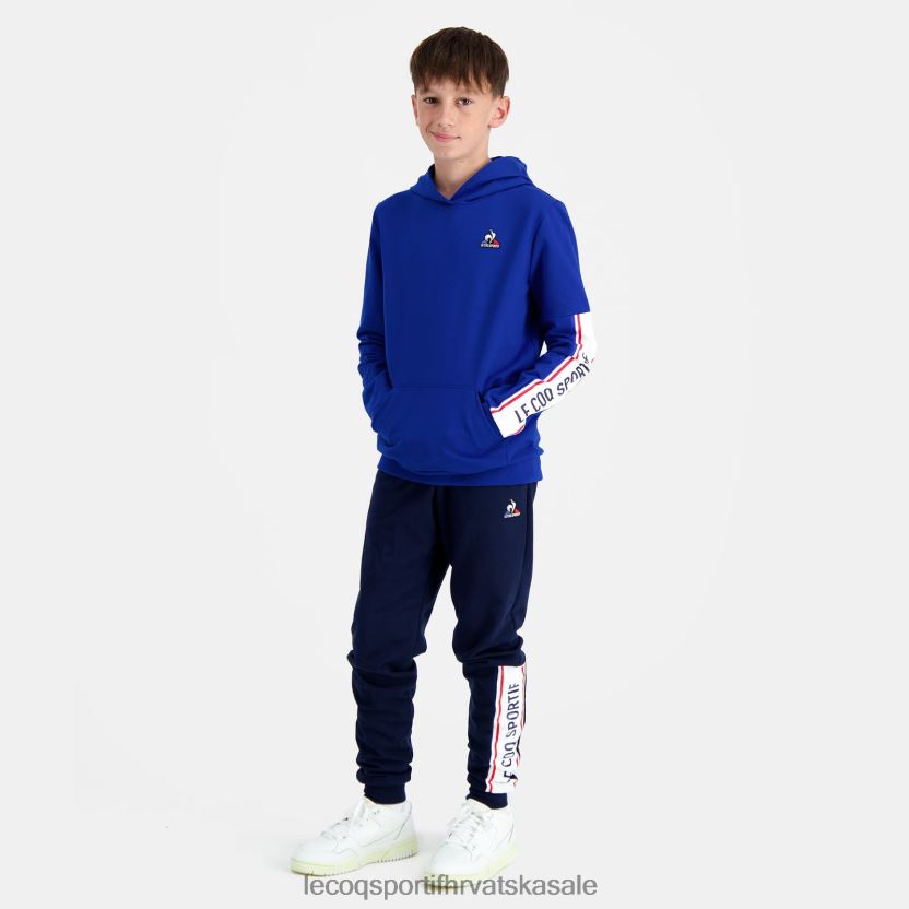 Le Coq Sportif plava majica s kapuljačom djece 840R4L653 odjeća