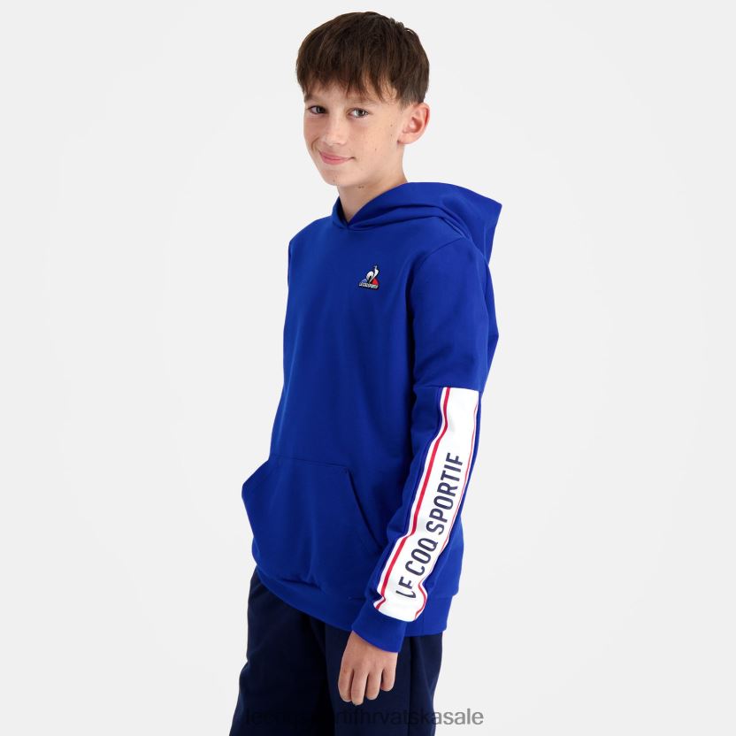 Le Coq Sportif plava majica s kapuljačom djece 840R4L653 odjeća