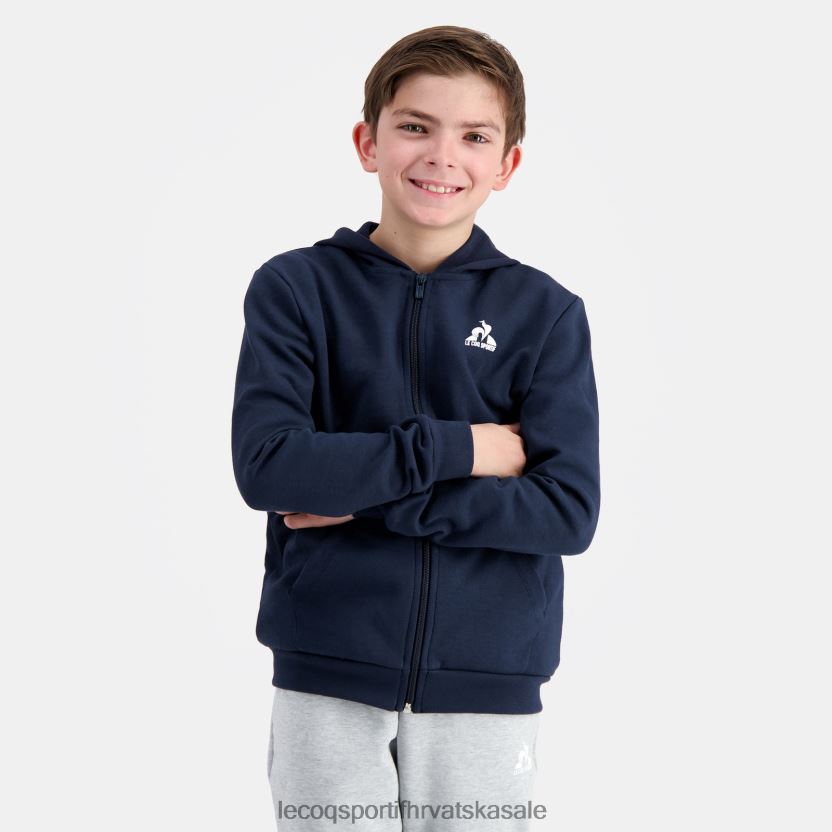 Le Coq Sportif plava majica s kapuljačom i patentnim zatvaračem djece 840R4L398 odjeća
