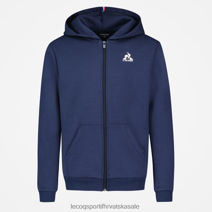 Le Coq Sportif plava majica s kapuljačom i patentnim zatvaračem djece 840R4L398 odjeća