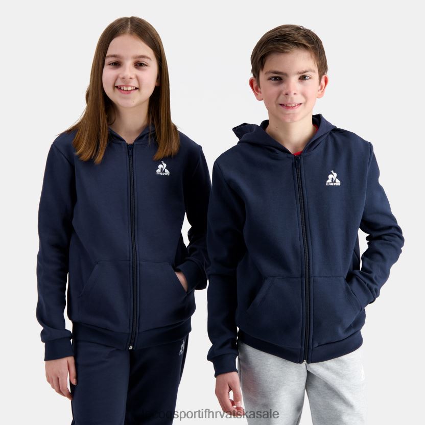 Le Coq Sportif plava majica s kapuljačom i patentnim zatvaračem djece 840R4L398 odjeća