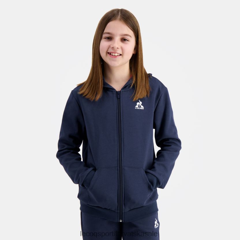 Le Coq Sportif plava majica s kapuljačom i patentnim zatvaračem djece 840R4L398 odjeća