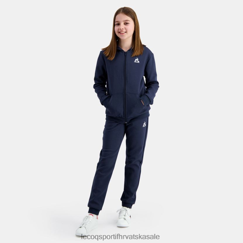 Le Coq Sportif plava majica s kapuljačom i patentnim zatvaračem djece 840R4L398 odjeća