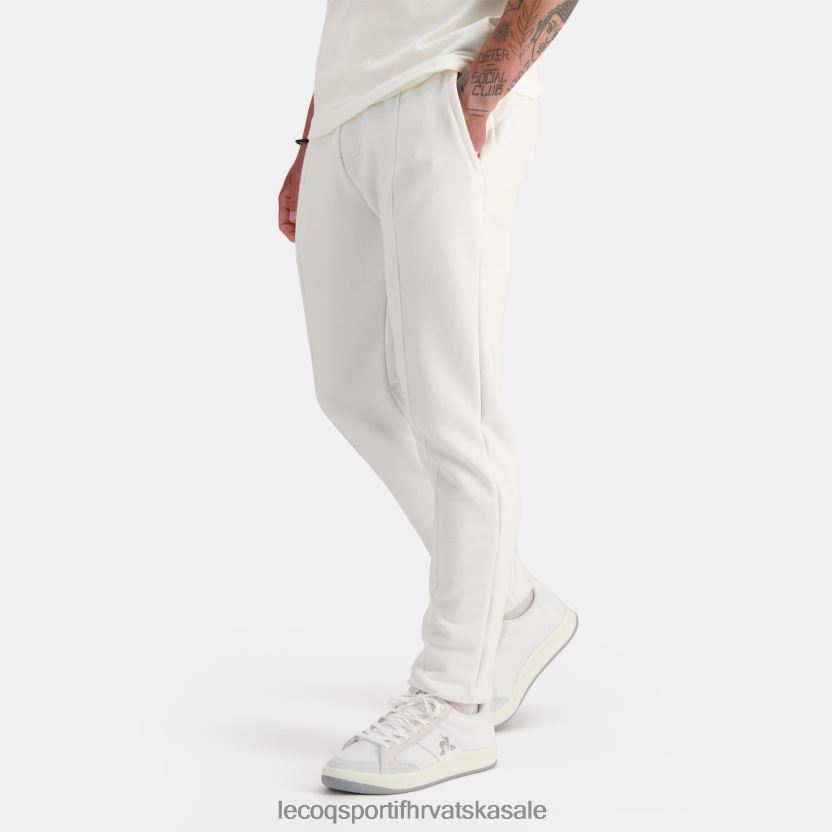 Le Coq Sportif modne hlače bijele muškarci 840R4L89 odjeća