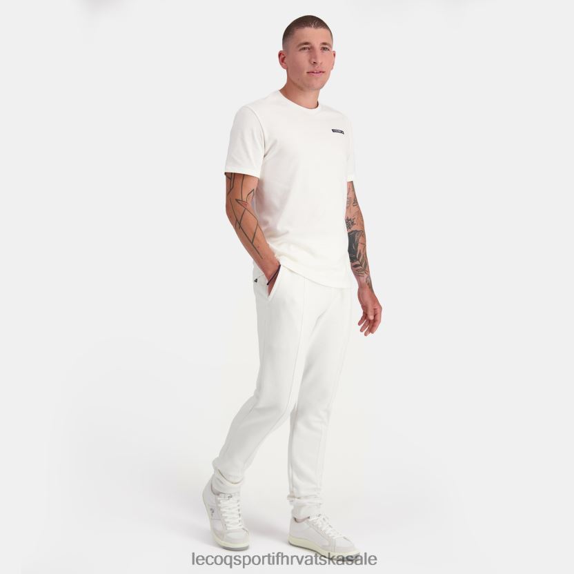 Le Coq Sportif modne hlače bijele muškarci 840R4L89 odjeća