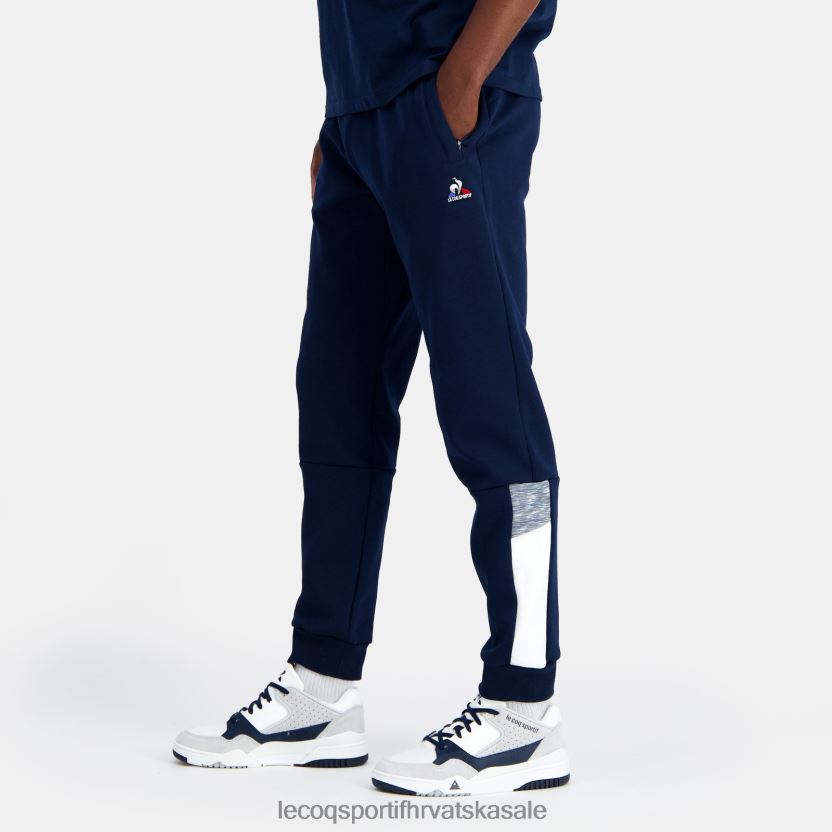 Le Coq Sportif modne hlače plave muškarci 840R4L93 odjeća