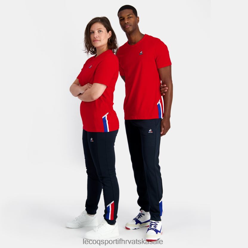 Le Coq Sportif modne hlače plave muškarci 840R4L94 odjeća