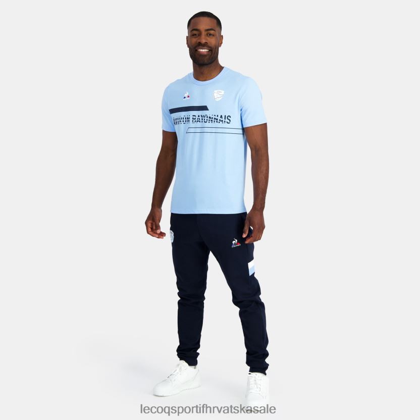 Le Coq Sportif modne hlače plave muškarci 840R4L95 odjeća