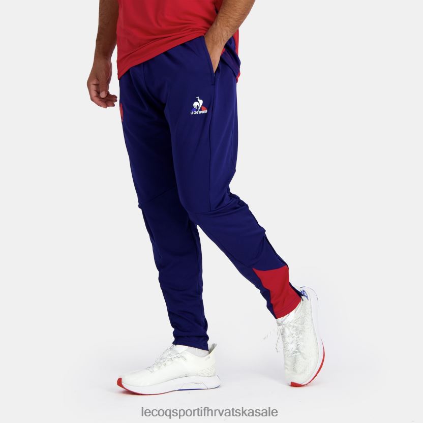 Le Coq Sportif modne hlače plave muškarci 840R4L96 odjeća