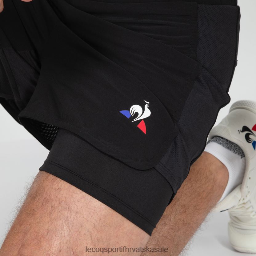 Le Coq Sportif kratke hlače crne muškarci 840R4L511 odjeća