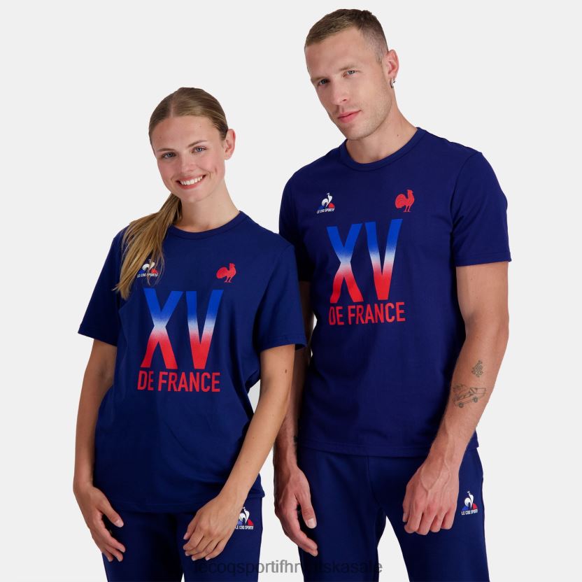 Le Coq Sportif majica - xv de france plava muškarci 840R4L141 odjeća