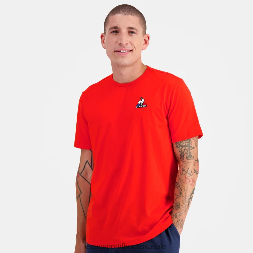 Le Coq Sportif modna majica kratkih rukava crvena muškarci 840R4L171 odjeća
