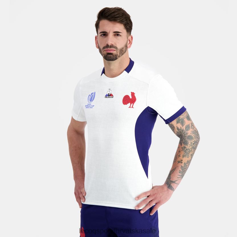 Le Coq Sportif replika dresa XV de France - Svjetsko prvenstvo u ragbiju 2023 bijeli muškarci 840R4L693 odjeća