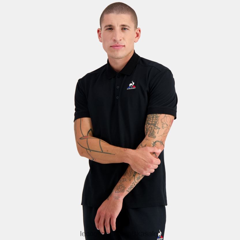 Le Coq Sportif polo crna muškarci 840R4L127 odjeća