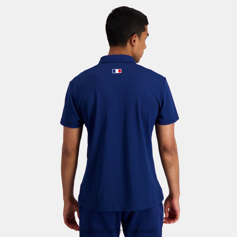 Le Coq Sportif polo plava muškarci 840R4L138 odjeća