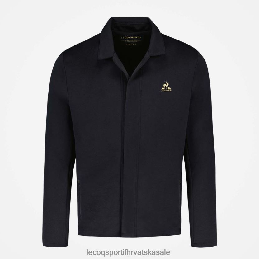 Le Coq Sportif jakna s patentnim zatvaračem crna muškarci 840R4L73 odjeća