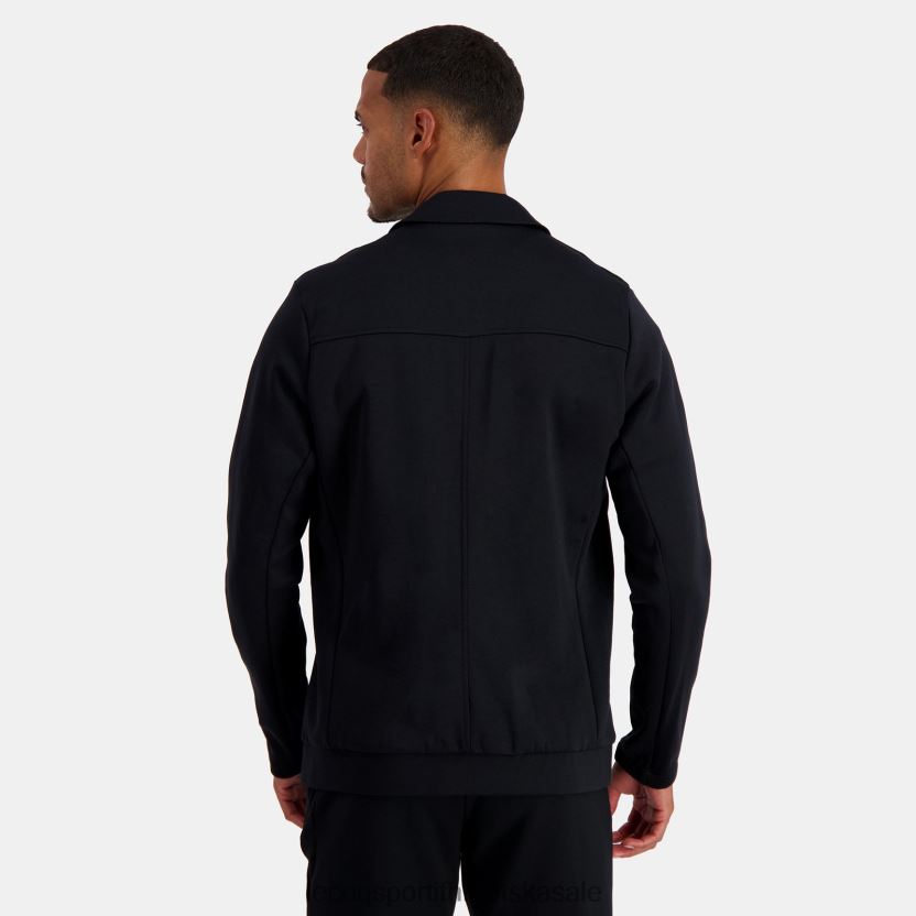 Le Coq Sportif jakna s patentnim zatvaračem crna muškarci 840R4L73 odjeća