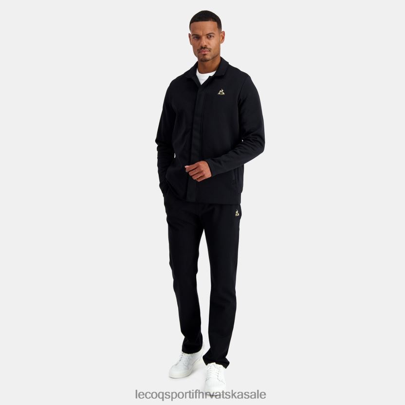 Le Coq Sportif jakna s patentnim zatvaračem crna muškarci 840R4L73 odjeća