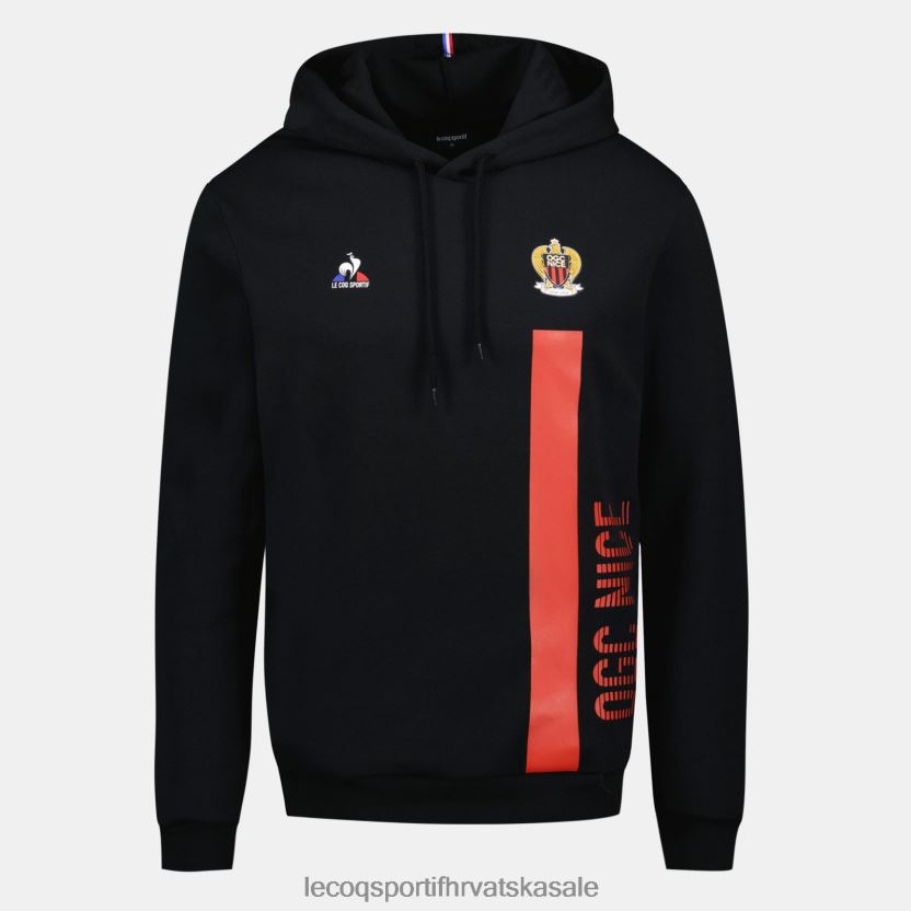 Le Coq Sportif majica s kapuljačom crna muškarci 840R4L15 odjeća