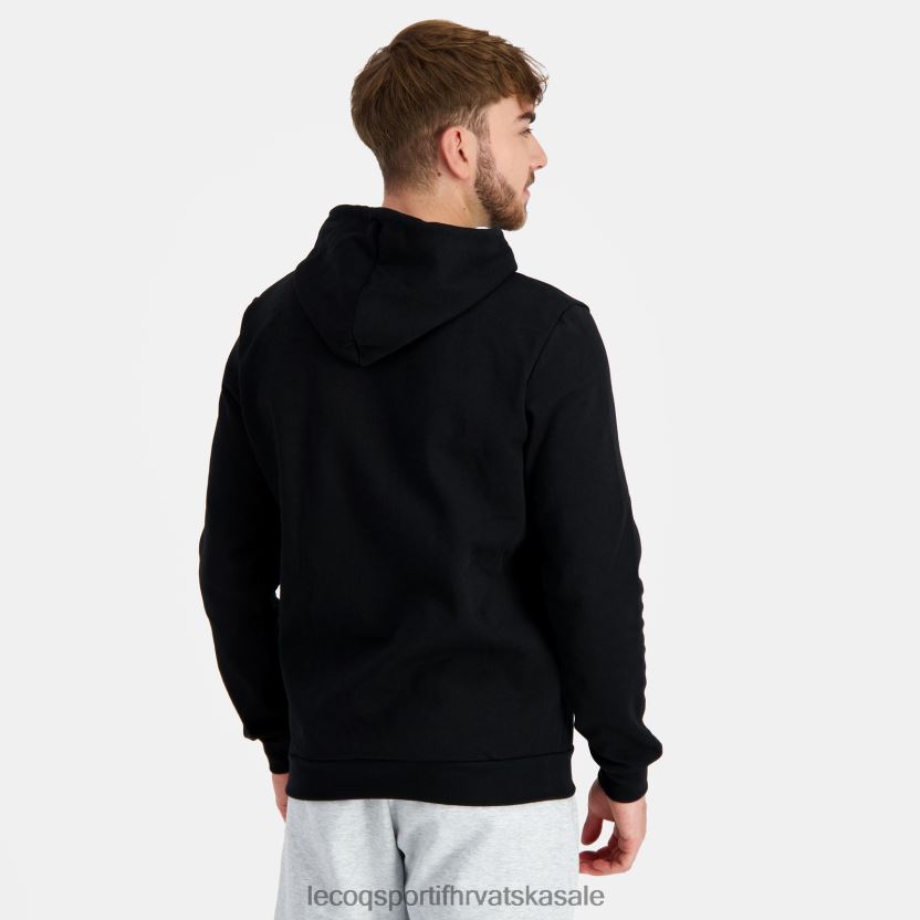 Le Coq Sportif majica s kapuljačom crna muškarci 840R4L39 odjeća