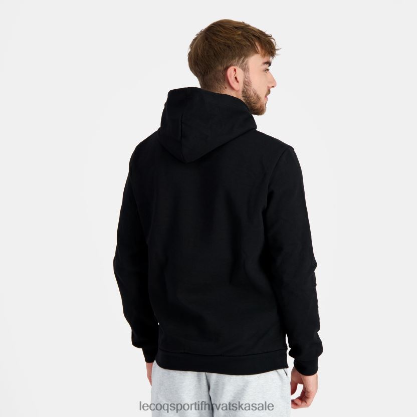 Le Coq Sportif majica s kapuljačom crna muškarci 840R4L41 odjeća