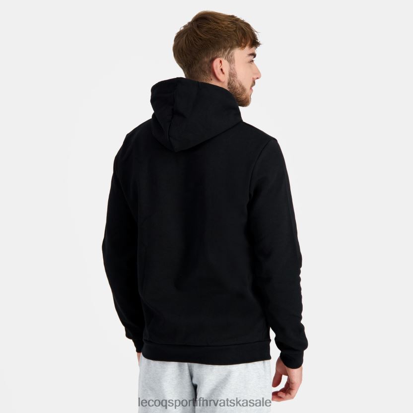 Le Coq Sportif majica s kapuljačom crna muškarci 840R4L43 odjeća