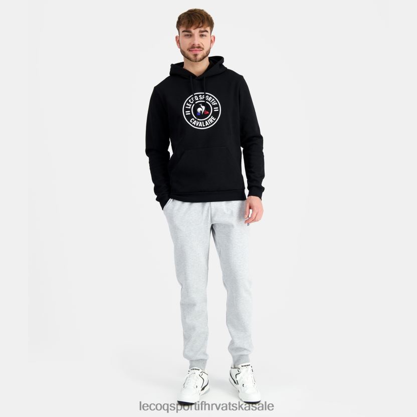 Le Coq Sportif majica s kapuljačom crna muškarci 840R4L45 odjeća