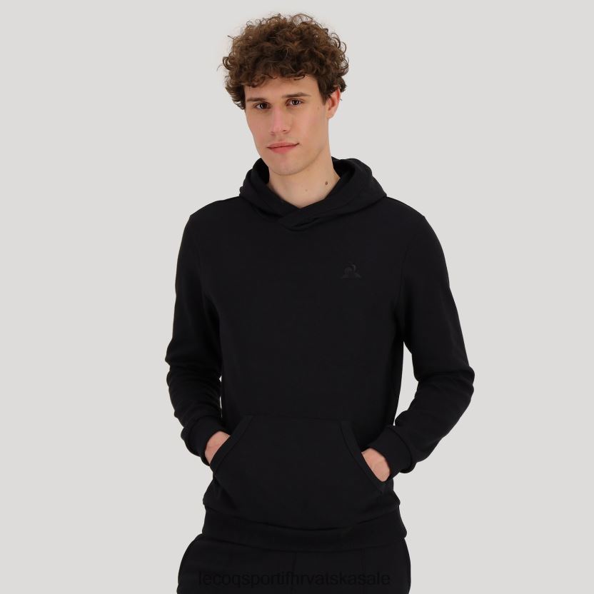 Le Coq Sportif majica s kapuljačom crna muškarci 840R4L493 odjeća