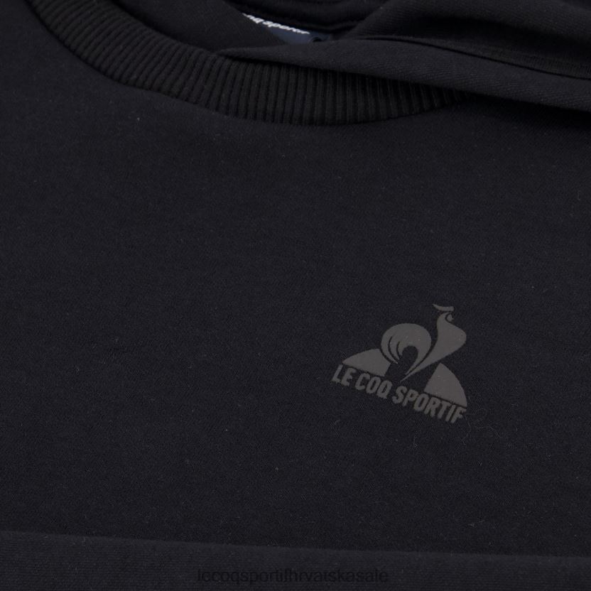 Le Coq Sportif majica s kapuljačom crna muškarci 840R4L7 odjeća