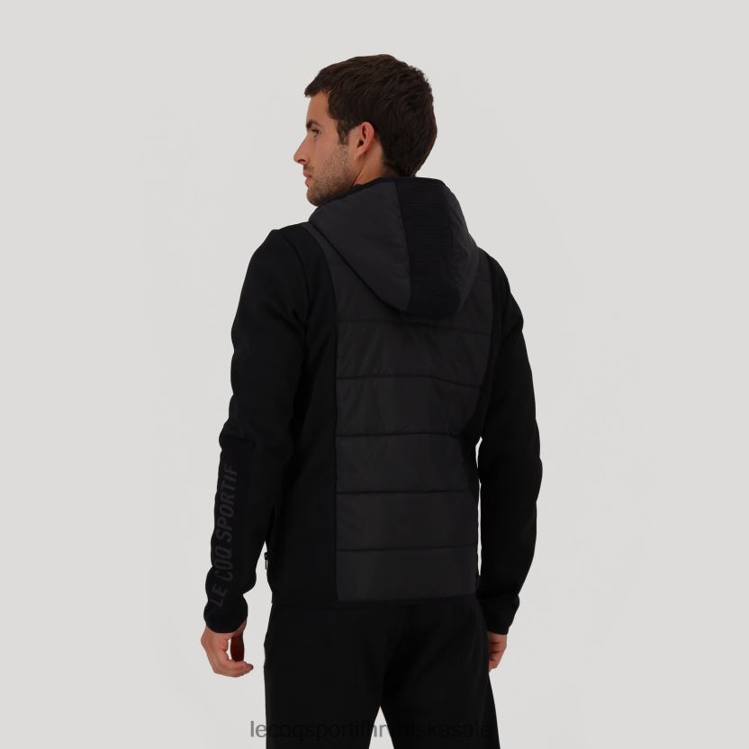 Le Coq Sportif majica s kapuljačom i crnim patentnim zatvaračem muškarci 840R4L450 odjeća