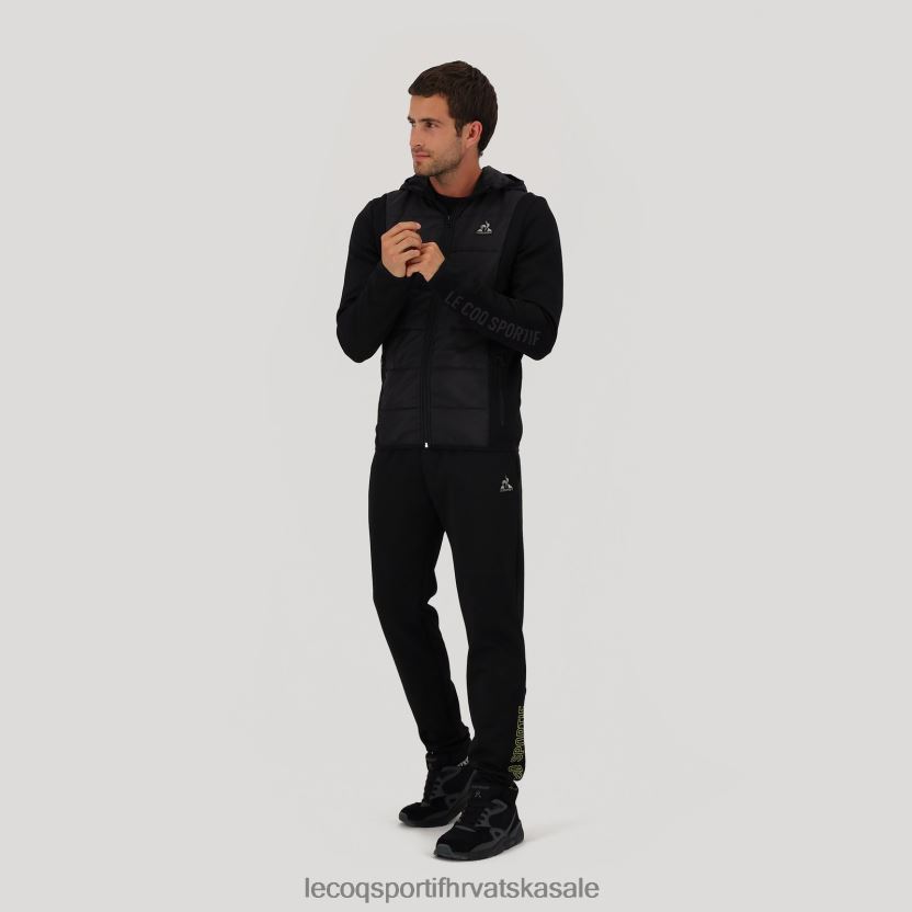 Le Coq Sportif majica s kapuljačom i crnim patentnim zatvaračem muškarci 840R4L450 odjeća