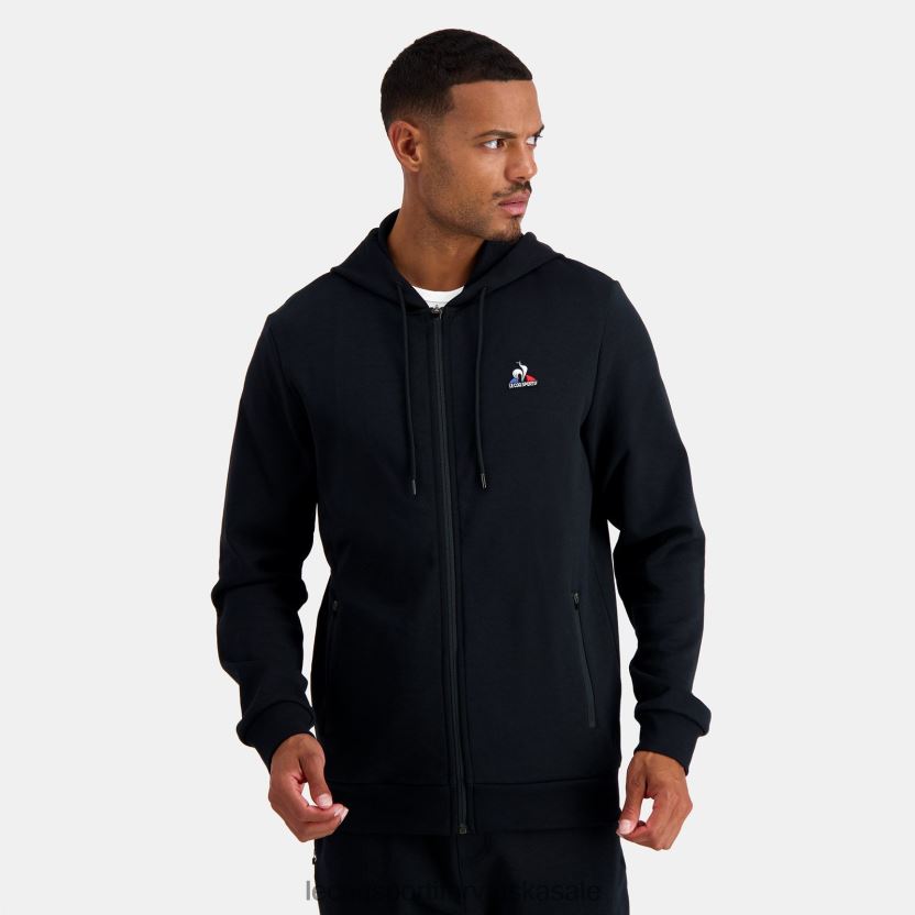 Le Coq Sportif majica s kapuljačom i crnim patentnim zatvaračem muškarci 840R4L48 odjeća