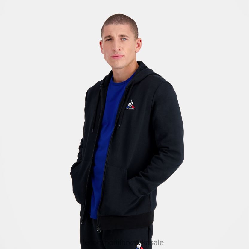 Le Coq Sportif majica s kapuljačom i crnim patentnim zatvaračem muškarci 840R4L56 odjeća