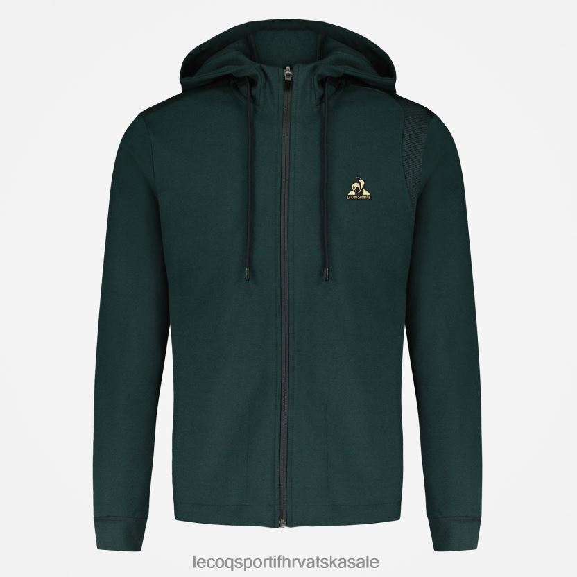Le Coq Sportif majica s kapuljačom i zelenim patentnim zatvaračem muškarci 840R4L462 odjeća