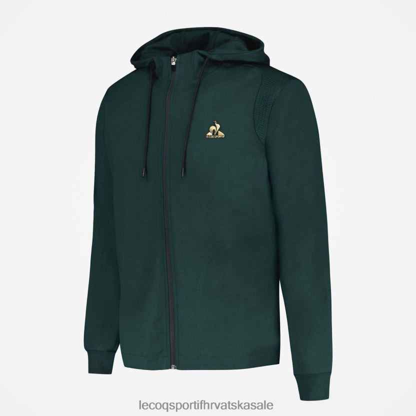 Le Coq Sportif majica s kapuljačom i zelenim patentnim zatvaračem muškarci 840R4L462 odjeća