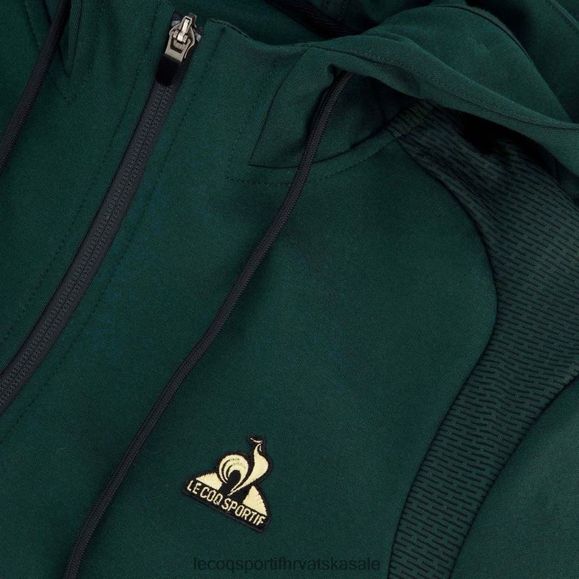 Le Coq Sportif majica s kapuljačom i zelenim patentnim zatvaračem muškarci 840R4L462 odjeća