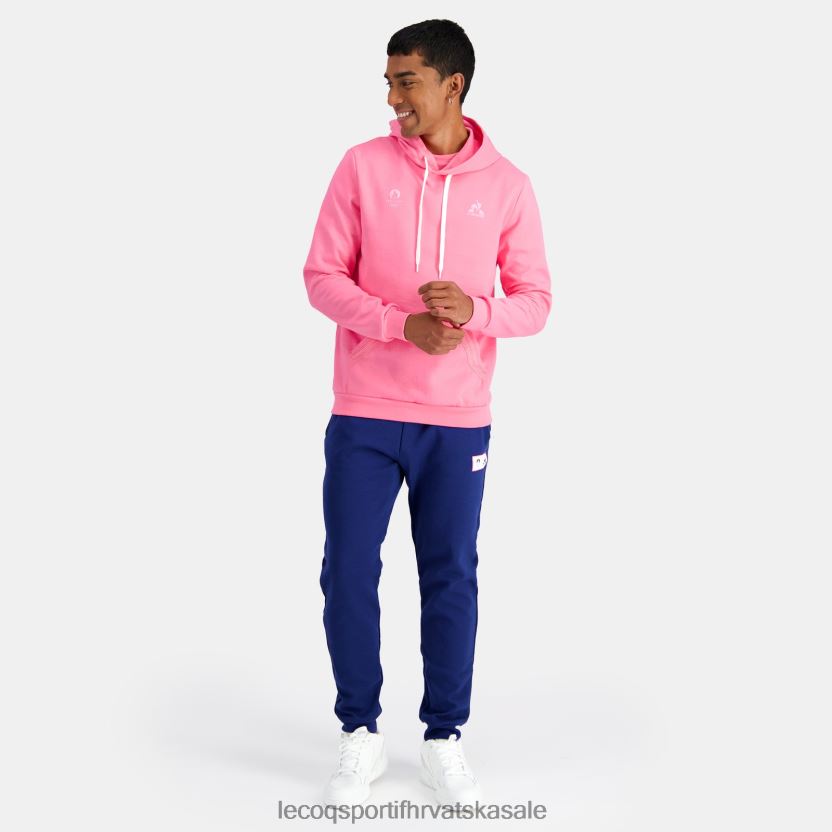 Le Coq Sportif majica s kapuljačom roza muškarci 840R4L30 odjeća