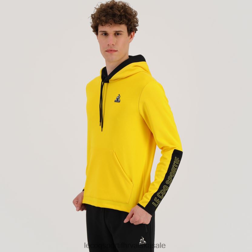 Le Coq Sportif majica s kapuljačom žuta muškarci 840R4L451 odjeća