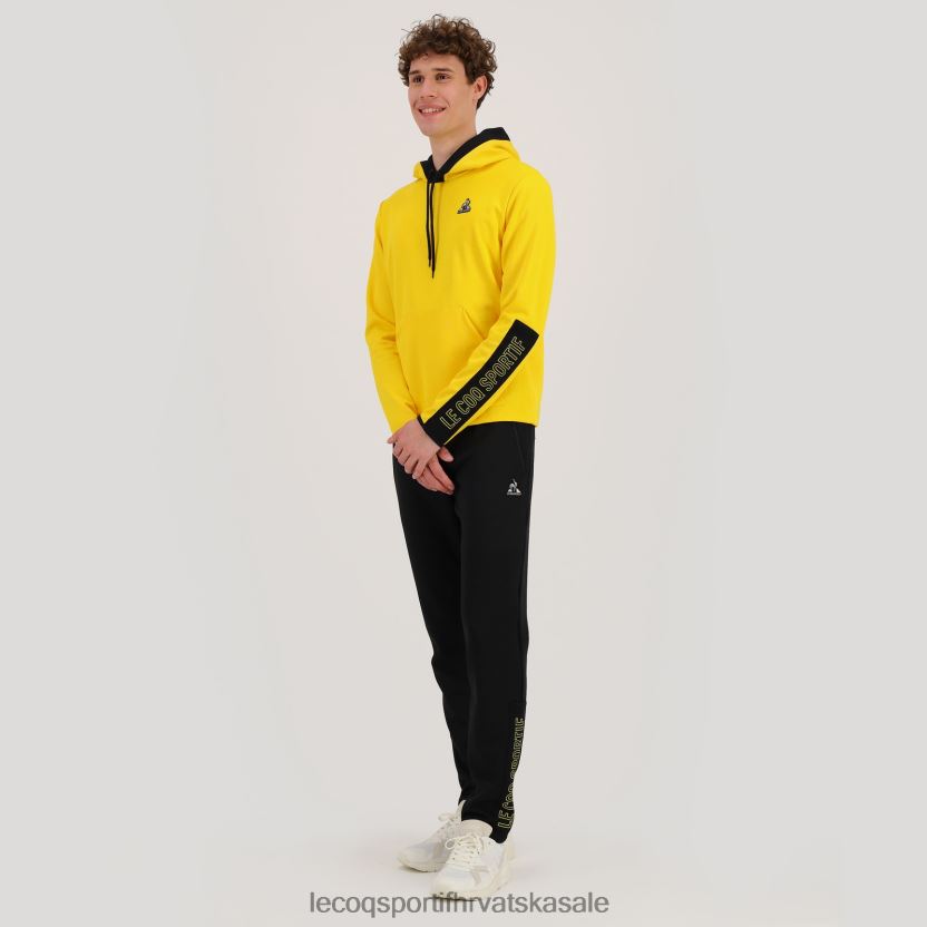 Le Coq Sportif majica s kapuljačom žuta muškarci 840R4L451 odjeća