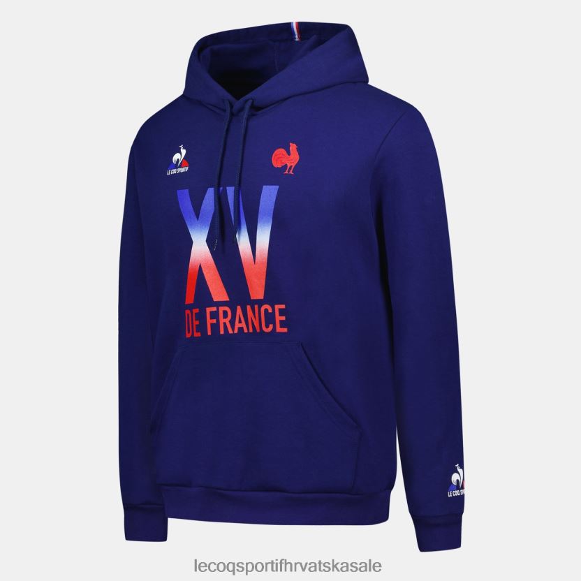 Le Coq Sportif majica s kapuljačom - xv de france plava muškarci 840R4L25 odjeća