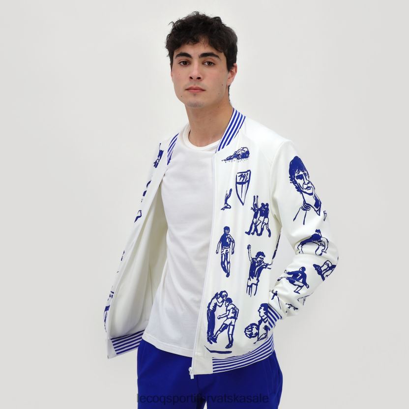 Le Coq Sportif majica s patentnim zatvaračem bijela muškarci 840R4L472 odjeća