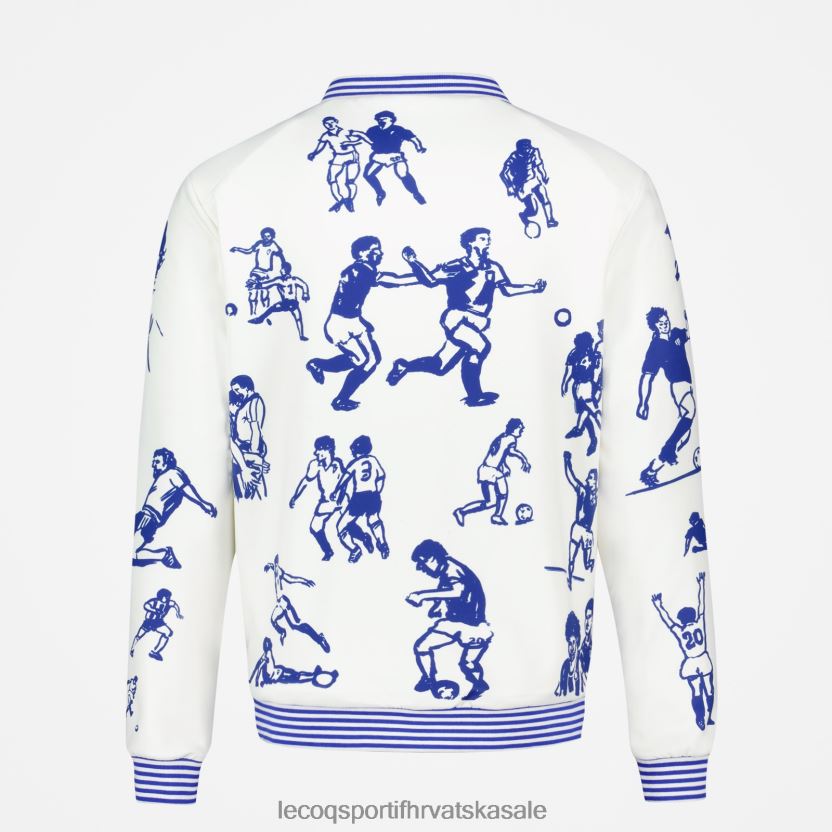 Le Coq Sportif majica s patentnim zatvaračem bijela muškarci 840R4L472 odjeća