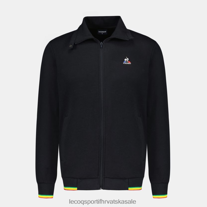 Le Coq Sportif majica s patentnim zatvaračem crna muškarci 840R4L432 odjeća