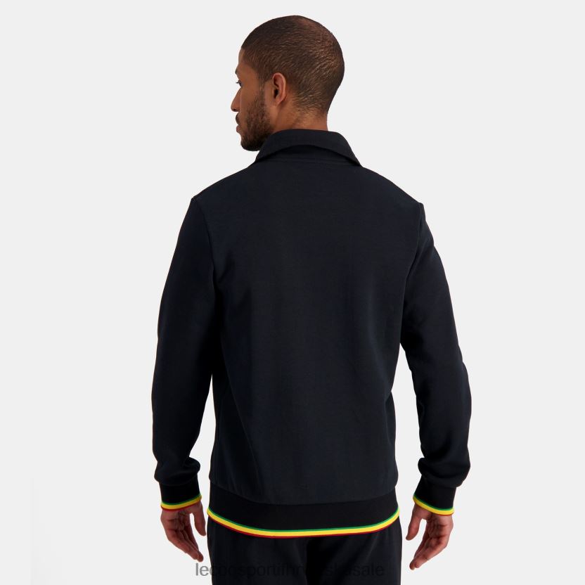 Le Coq Sportif majica s patentnim zatvaračem crna muškarci 840R4L432 odjeća